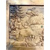 Landscape with still life, copper foil in bas-relief 19th
