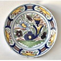 Plato de cerámica de Delft, Olanda, siglo XVIII