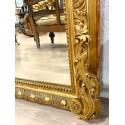 Grande espejo dorado del siglo XIX