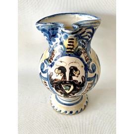 Jarra de mayólica, Pesaro Italia, finales siglo XVIII. 2