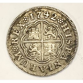 Moneda de 1 real de 1742, Felipe V. 2