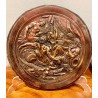 Mythological scenes, pair copper bas-reliefs, 19th 