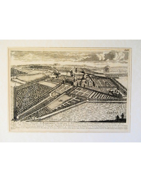 Abadía Real de Royaumont, grabado, siglo XVIII.