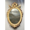 19th century oval gilded mirror