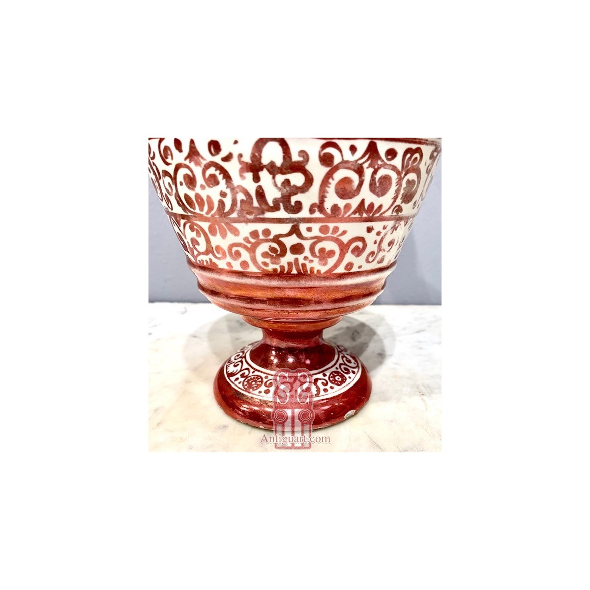 Jarra de pico, cerámica de reflejo metálico, siglo XIX