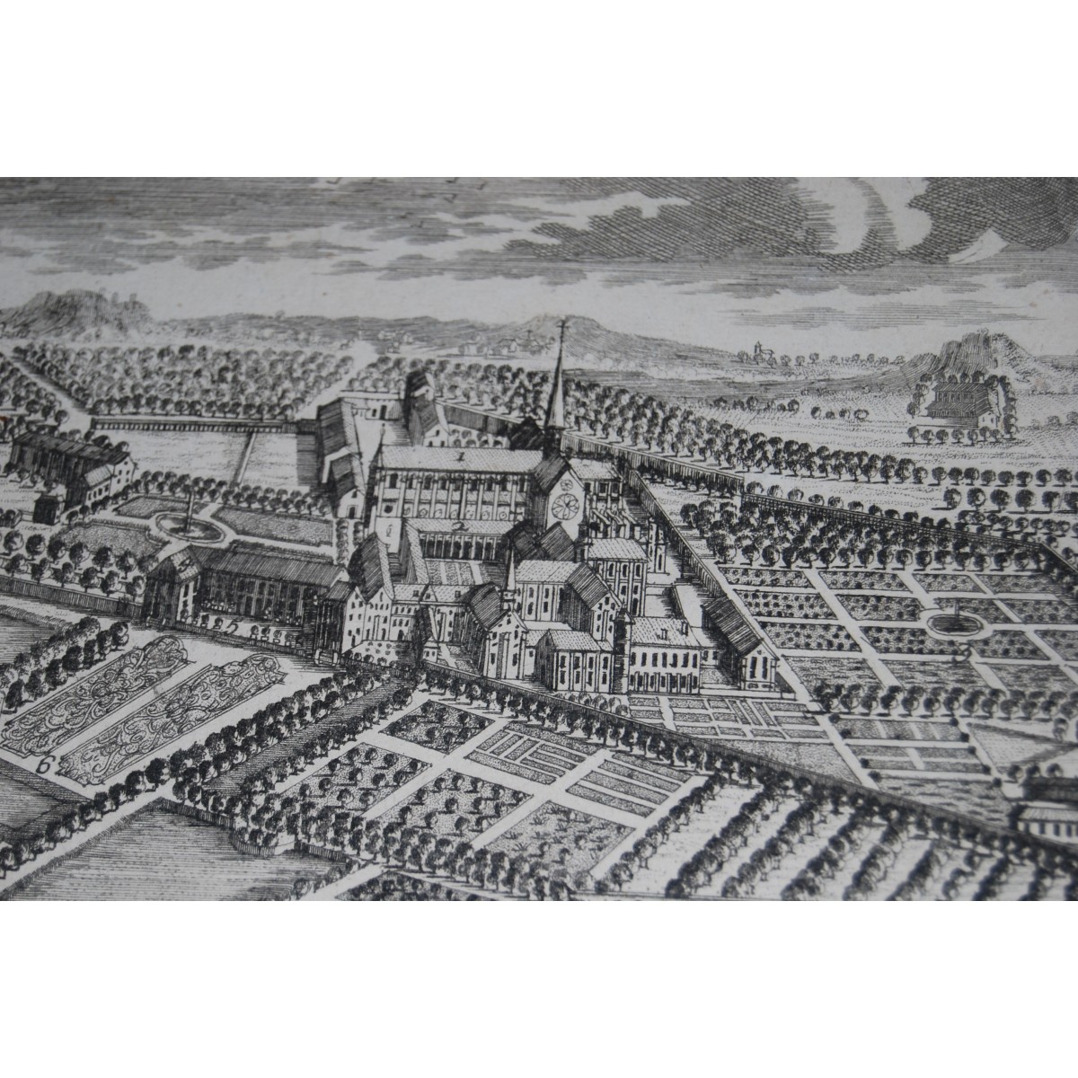 Abadía Real de Royaumont, grabado, siglo XVIII.