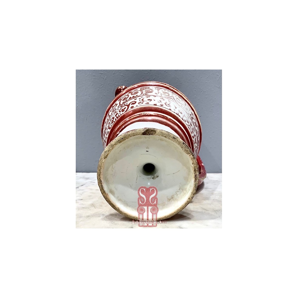 Jarra de pico, cerámica de reflejo metálico, siglo XIX