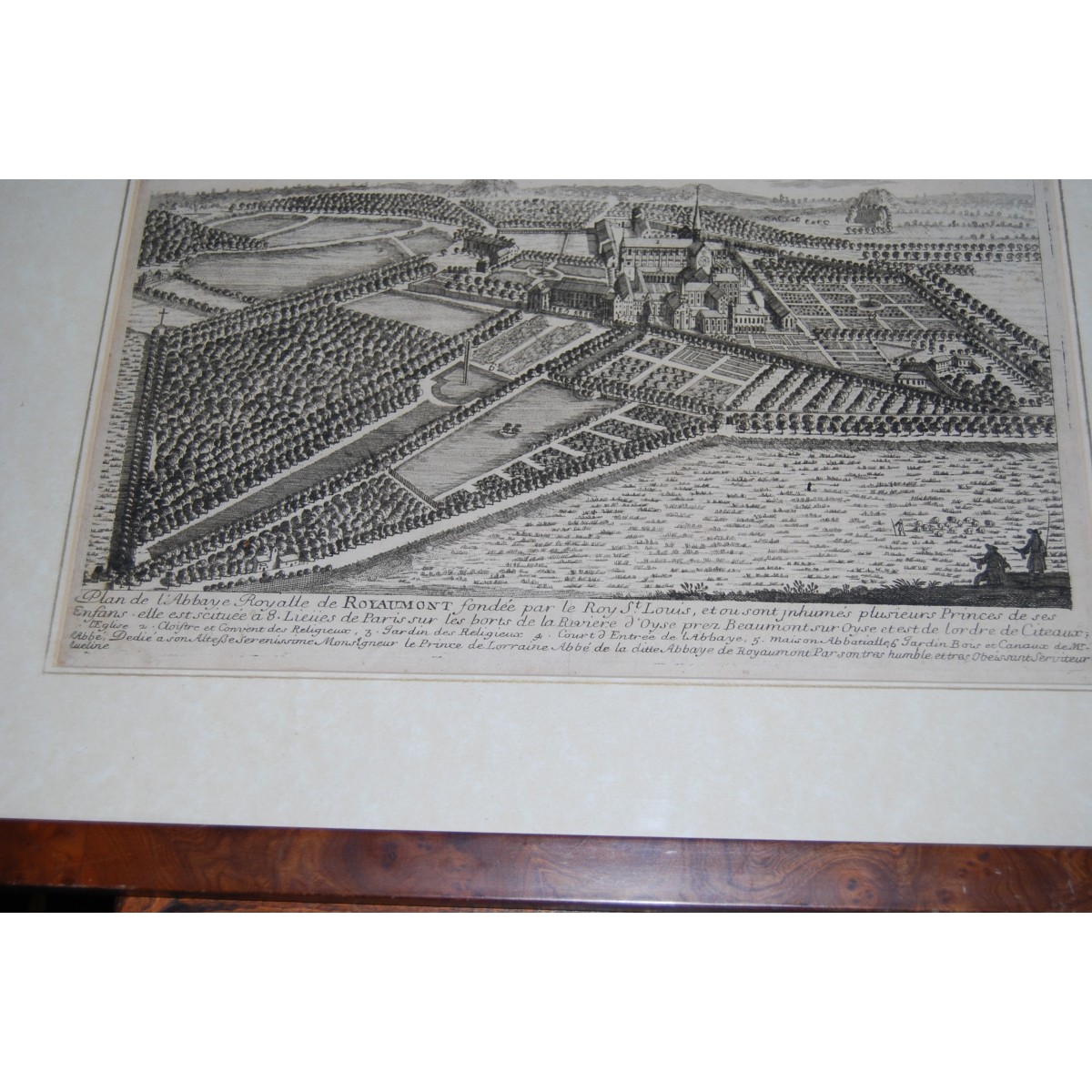 Abadía Real de Royaumont, grabado, siglo XVIII.