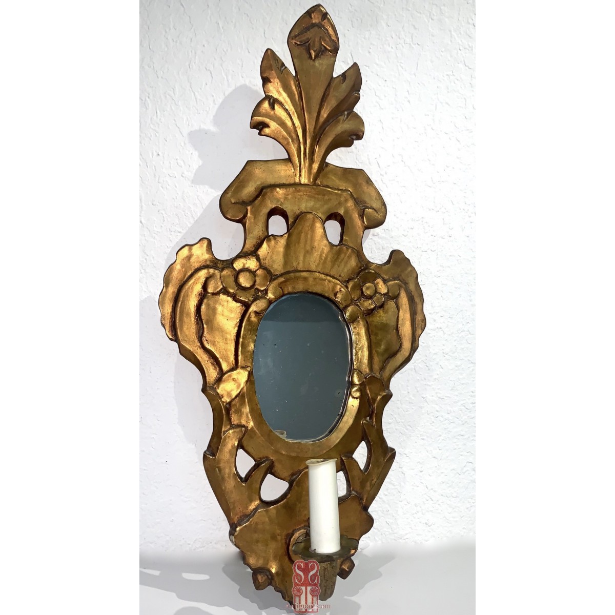 Pareja de cornucopias apliques, siglo XIX.