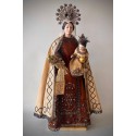 Virgen del Cramen con el Niño. Cap i pota,talla policromara, Mitad Siglo XIX.