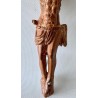 Cristo tallado en madera, tardo gótico. Siglo XV. Escuela castellana.