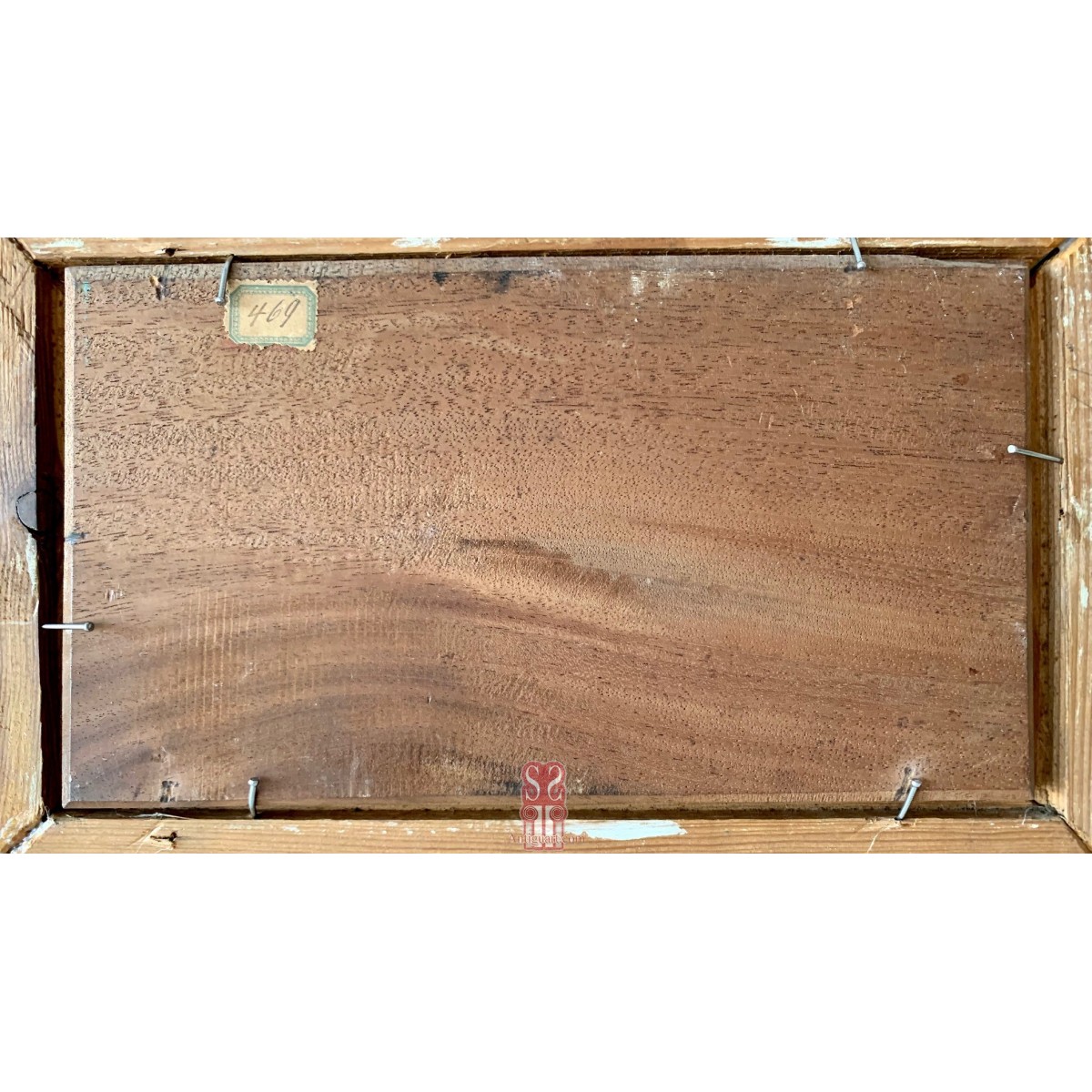 Children with royal peacock oil painting on wood, 19th