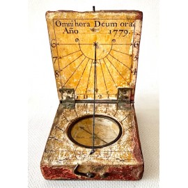 Brújula díptico solar de finales del siglo XVIII