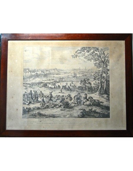 Batalla de las dunas, grabado del siglo XVIII.