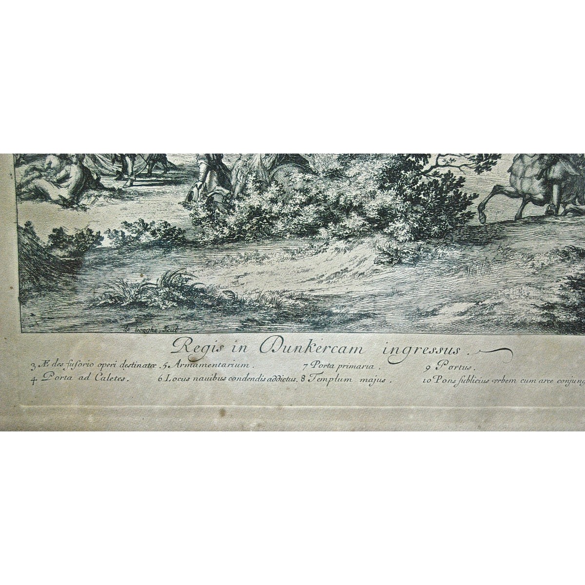 Batalla de las dunas, grabado del siglo XVIII.