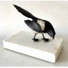 Magpie, polychrome Vienna bronze