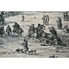 Batalla de las dunas, grabado del siglo XVIII.