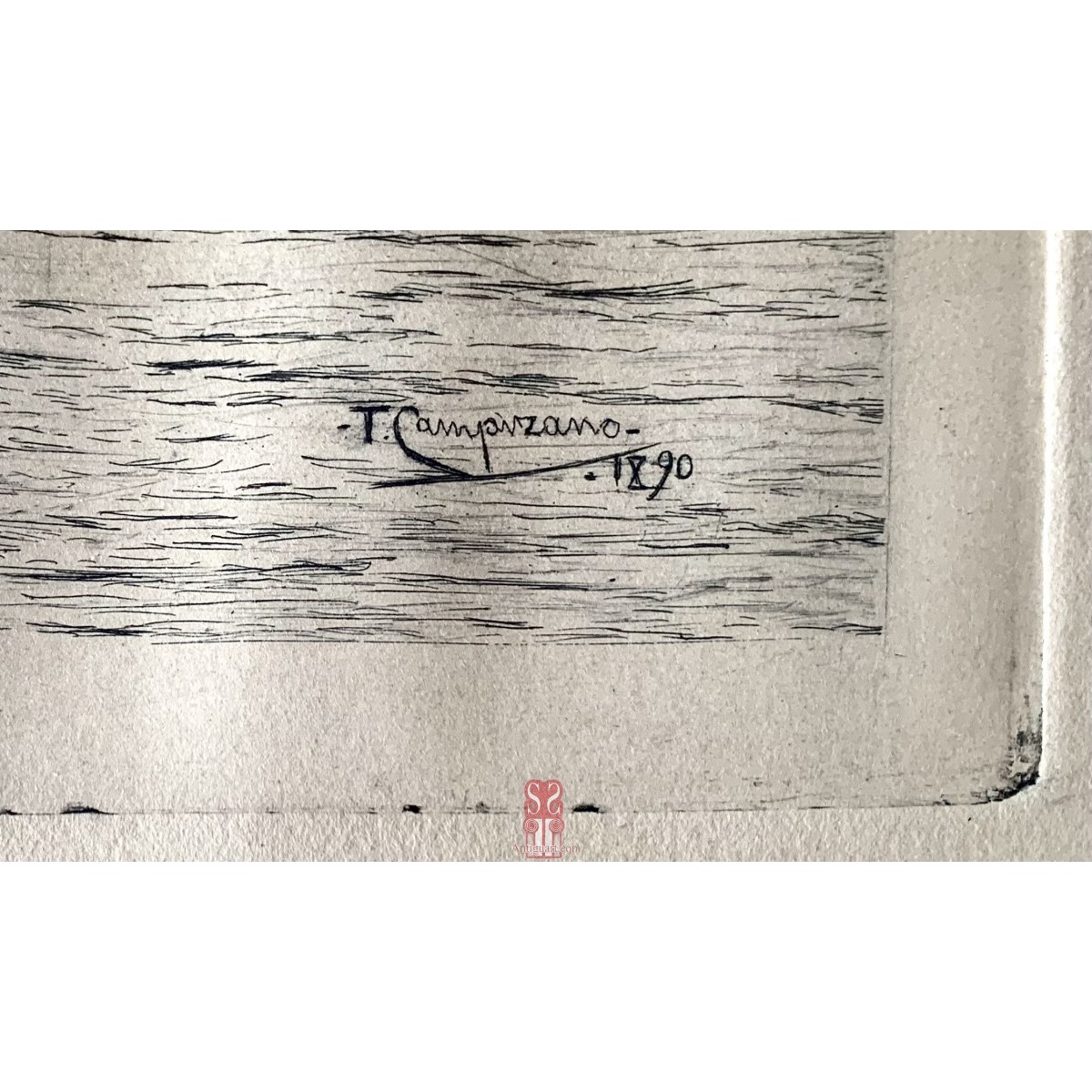 Marina, grabado al aguafuerte de Tomás Campuzano y Aguirre 