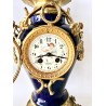 19th table clock with candelabra