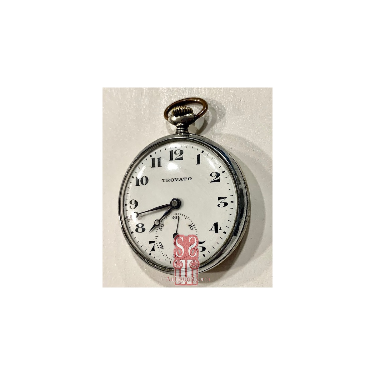 Orologio a cipolla da tasca d’argento svizzero, dell'800