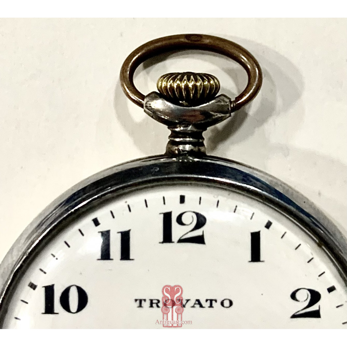 Orologio a cipolla da tasca d’argento svizzero, dell'800