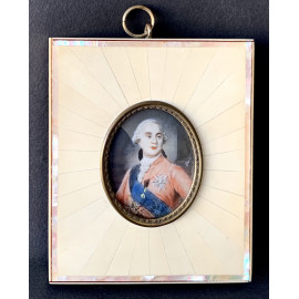 Miniatura del siglo XIX, retrato de Luis XVI.