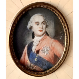 Miniatura del siglo XIX, retrato de Luis XVI. 2