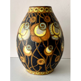 Jarrón de cerámica art deco, Keramis Boch