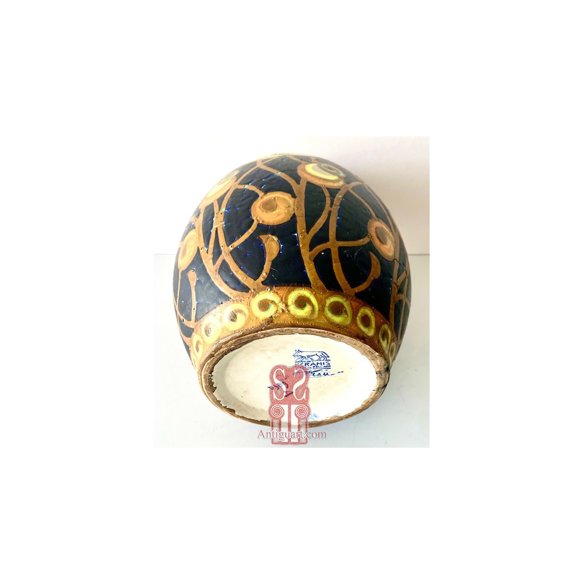 Jarrón de cerámica art deco, Keramis Boch