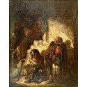 “Mendigos”  óleo sobre lienzo, firmado Jean Van De Kerkhove, fechado 1849 