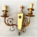 Pair of two-light wall lamps 19th