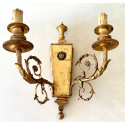 Pair of two-light wall lamps 19th
