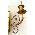 Pair of two-light wall lamps 19th