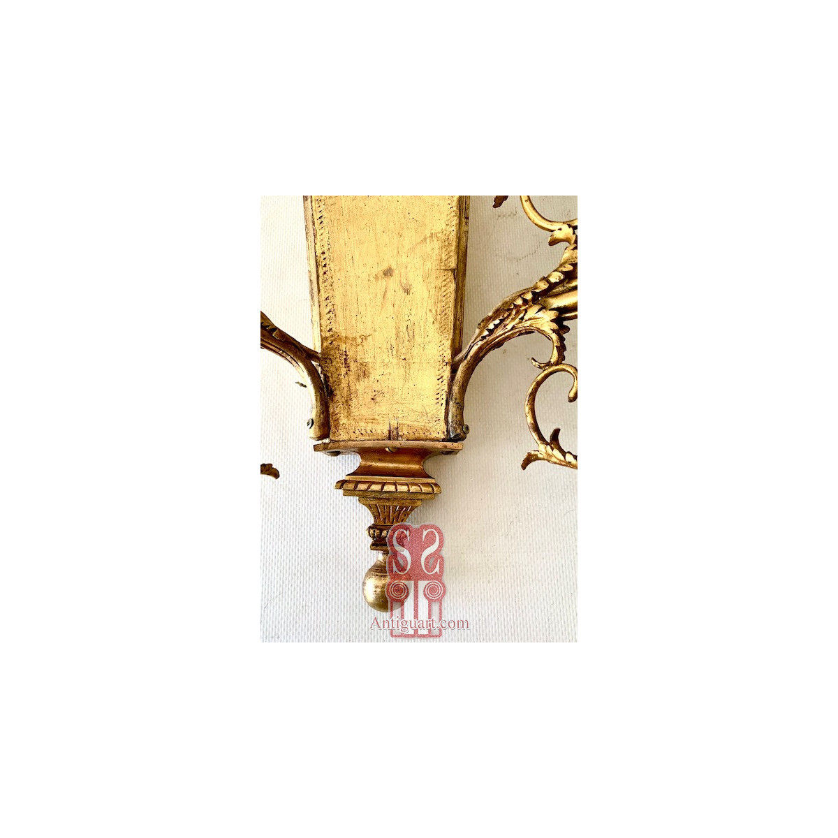 Pair of two-light wall lamps 19th