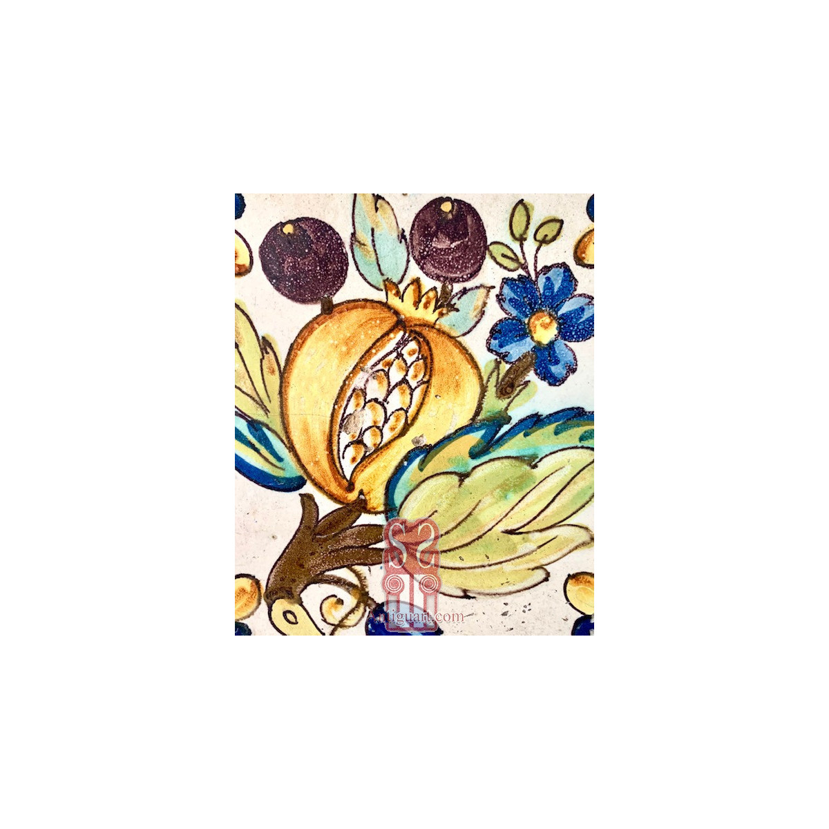 “Granada” Azulejo valenciano del siglo XVIII