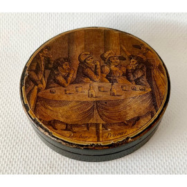 Caja tabaquera redonda, del siglo XIX