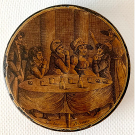 Caja tabaquera redonda, del siglo XIX 2