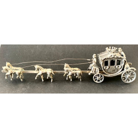 Carriage with six silver horses