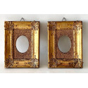 Pareja de marcos dorados del siglo XIX