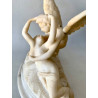 “The kiss”, Cupid and psyche, alabaster sculpture, 20th