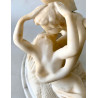 “The kiss”, Cupid and psyche, alabaster sculpture, 20th