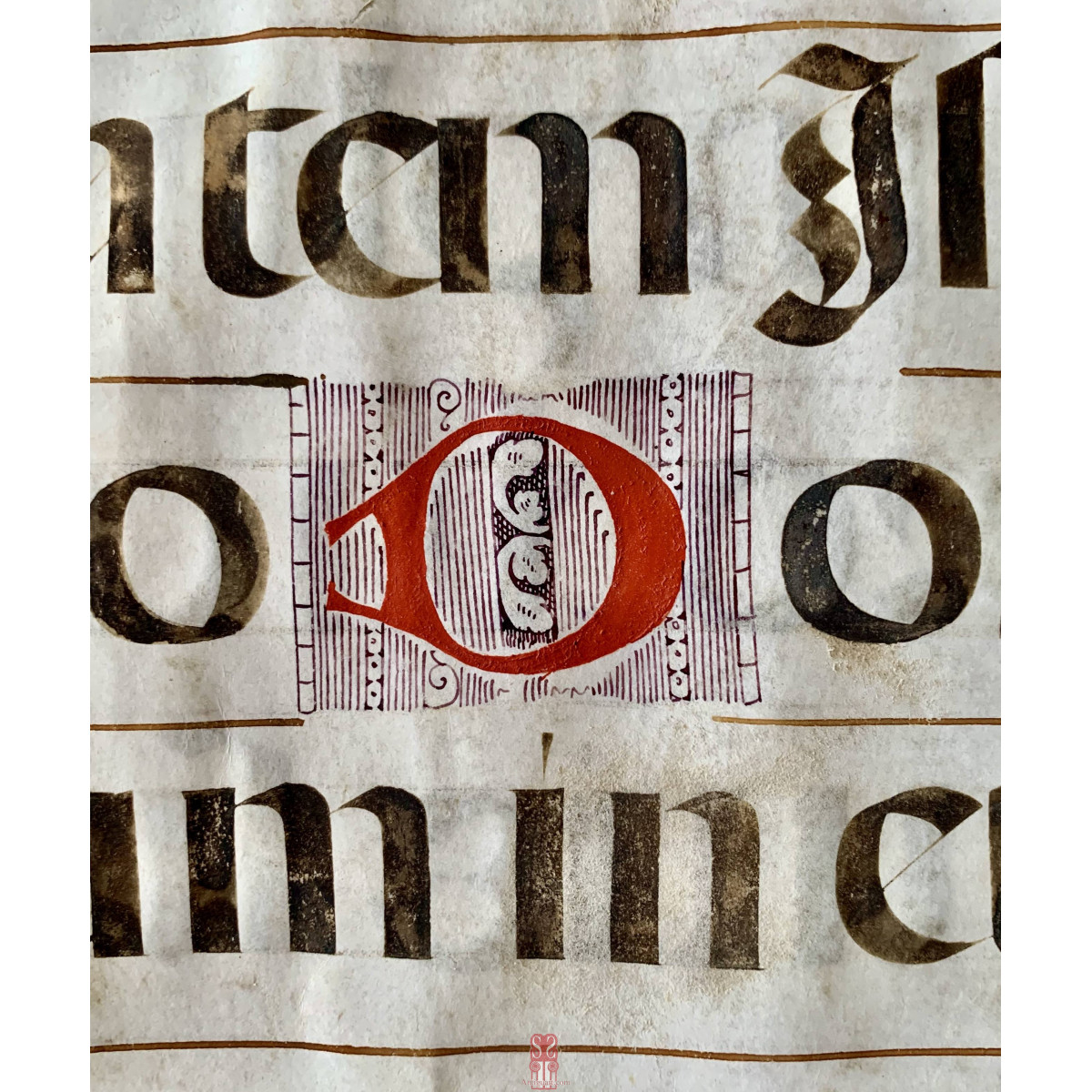 cantoral en pergamino, siglo XVI.