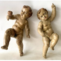 Pareja de puttis, tallas del siglo XVIII.
