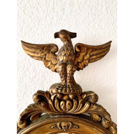 Convex mirror in carved and gilded wood early 20th 2