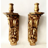 Pair of 18th wooden wall candlesticks