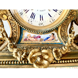 Reloj de sobre mesa francés, bronce dorado. 2