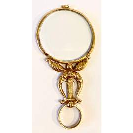 18-karat gold magnifying glass, 19th Sweden.