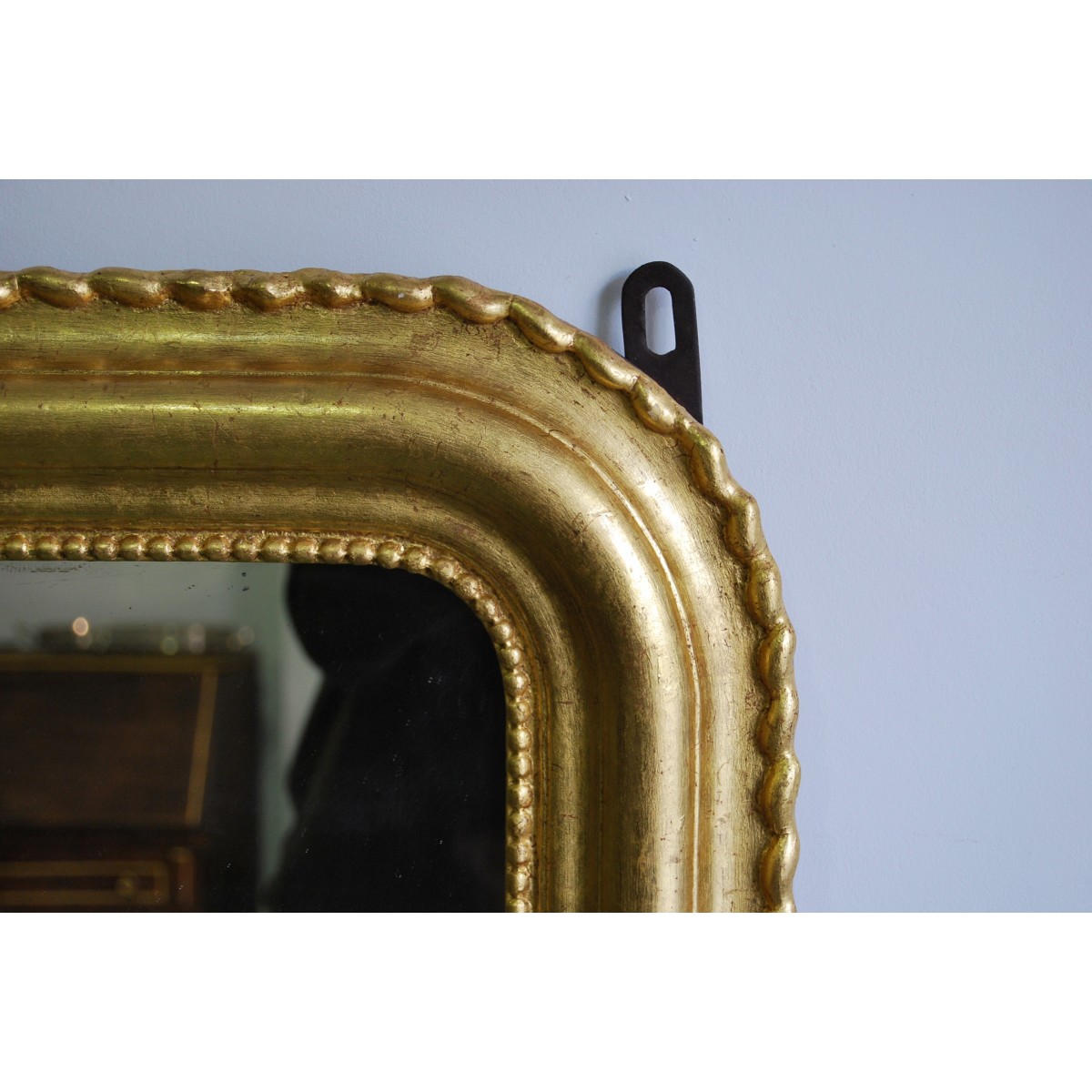Espejo de la mitad del siglo XIX, dorado.