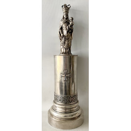Madonna with child sterling silver