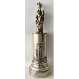 Virgen del Pilar de plata de Ley de gran tamaño.